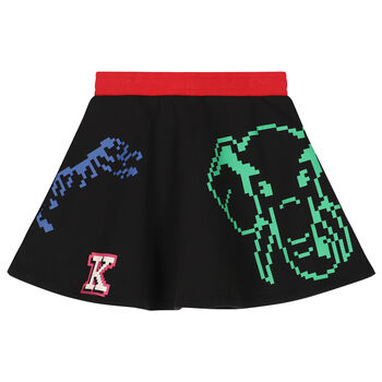 Girls Black Logo Skirt